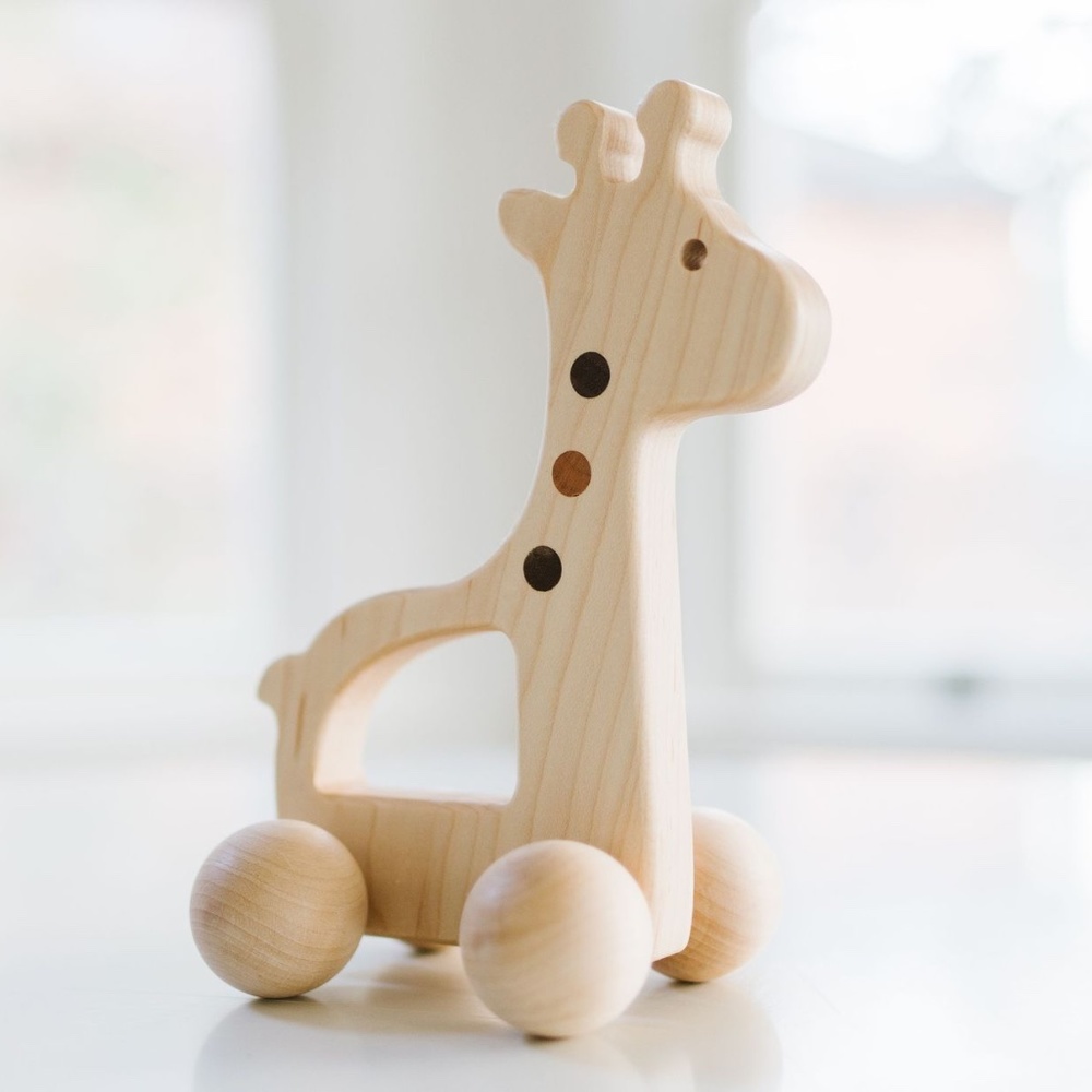 Wooden Giraffe Push Toy